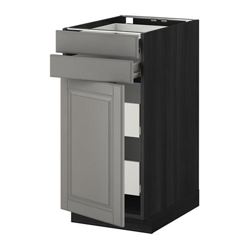 МЕТОД / ФОРВАРА Нплн шк двр/2фрнт/2нзк/2срд ящ - под дерево черный, Будбин серый, 40x60 см МЕТОД / ФОРВАРА Нплн шк двр/2фрнт/2нзк/2срд ящ - под дерево черный, Будбин серый, 40x60 см