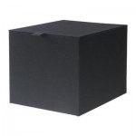 ПАЛЬРА Коробка с крышкой - темно-серый, 27x22x20 см