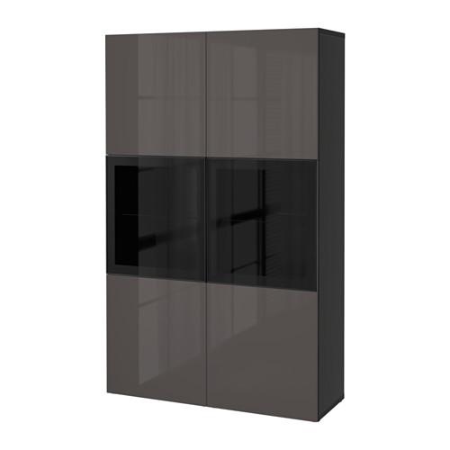 BESTÅ комбинация д/хранения+стекл дверц