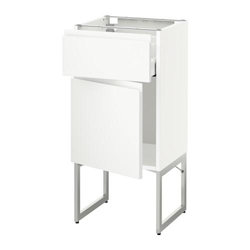 МЕТОД / МАКСИМЕРА Напольный шкаф с ящиком/дверью - белый, Воксторп белый, 40x37x60 см МЕТОД / МАКСИМЕРА Напольный шкаф с ящиком/дверью - белый, Воксторп белый, 40x37x60 см