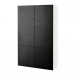 БЕСТО Комбинация для хранения с дверцами - белый/Лаксвикен черный БЕСТО Комбинация для хранения с дверцами - белый/Лаксвикен черный