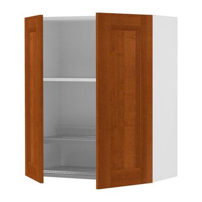 ФАКТУМ Навесной шкаф с посуд суш/2 дврц - Эдель классический коричневый, 80x92 см