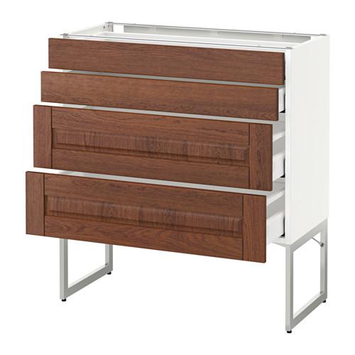 МЕТОД / МАКСИМЕРА Нплн шк 4 фронт/2 низк/2средн ящ - белый, Филипстад коричневый, 80x37x60 см МЕТОД / МАКСИМЕРА Нплн шк 4 фронт/2 низк/2средн ящ - белый, Филипстад коричневый, 80x37x60 см