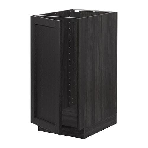 МЕТОД Наполный шкаф д/мойки/мусорн конт - под дерево черный, Лерх черная морилка МЕТОД Наполный шкаф д/мойки/мусорн конт - под дерево черный, Лерх черная морилка