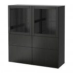 BESTÅ комбинация д/хранения+стекл дверц