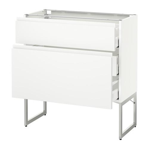 МЕТОД / МАКСИМЕРА Наполн шк 2 фрнт/3 средн ящ - белый, Воксторп белый, 80x37x60 см МЕТОД / МАКСИМЕРА Наполн шк 2 фрнт/3 средн ящ - белый, Воксторп белый, 80x37x60 см