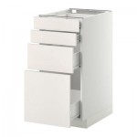 МЕТОД / ФОРВАРА Напольн шкаф 4 фронт панели/4 ящика - 40x60 см, Веддинге белый, белый МЕТОД / ФОРВАРА Напольн шкаф 4 фронт панели/4 ящика - 40x60 см, Веддинге белый, белый