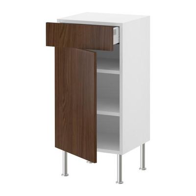 ФАКТУМ Напольн шкаф с полкой/ящиком/дверью - Валла под грецкий орех, 40x37 см