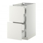 МЕТОД / ФОРВАРА Напольн шкаф 2 фронт пнл/4 средн ящ - белый, Хэггеби белый, 40x60 см