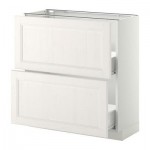 МЕТОД / ФОРВАРА Напольный шкаф с 2 ящиками - 80x37 см, Лаксарби белый, белый МЕТОД / ФОРВАРА Напольный шкаф с 2 ящиками - 80x37 см, Лаксарби белый, белый