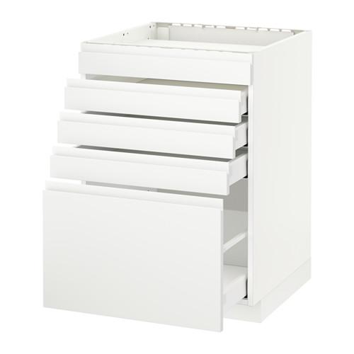 МЕТОД / МАКСИМЕРА Напольн шк д/вар панели/5фасад/4ящ - белый, Воксторп белый, 60x60 см МЕТОД / МАКСИМЕРА Напольн шк д/вар панели/5фасад/4ящ - белый, Воксторп белый, 60x60 см