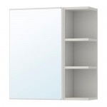 ЛИЛЛОНГЕН Шкафчик зеркальн с 1 дв/1 торц скц - белый/серый
