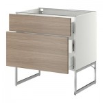 МЕТОД / ФОРВАРА Наполн шк 2 фрнт/3 средн ящ - 80x60x60 см, Брокхульт под грецкий орех светло-серый, белый МЕТОД / ФОРВАРА Наполн шк 2 фрнт/3 средн ящ - 80x60x60 см, Брокхульт под грецкий орех светло-серый, белый