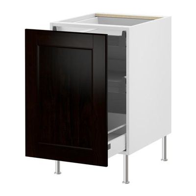 ФАКТУМ Напольный шкаф с выдвижной секцией - Рамшё черно-коричневый, 50 см ФАКТУМ Напольный шкаф с выдвижной секцией - Рамшё черно-коричневый, 50 см