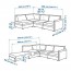 VALLENTUNA 3-мест модульный угл диван-кровать и хранение/Оррста светло-серый