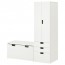 СТУВА Комбинация д/хранен со скамьей - белый/белый