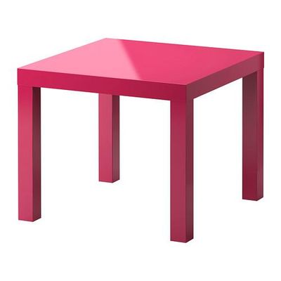 ЛАКК Придиванный столик - глянцевый/розовый