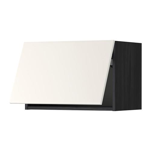 МЕТОД Горизонтальный навесной шкаф - под дерево черный, Веддинге белый, 60x40 см