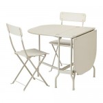 САЛЬТХОЛЬМЕН Стол+2 складных стула,д/сада - Сальтхольмен бежевый