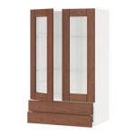 МЕТОД / ФОРВАРА Навесной шкаф/2 стек дв/2 ящика - 60x100 см, Филипстад коричневый, белый МЕТОД / ФОРВАРА Навесной шкаф/2 стек дв/2 ящика - 60x100 см, Филипстад коричневый, белый