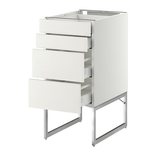 МЕТОД / МАКСИМЕРА Нплн шк 4 фронт/2 низк/2средн ящ - белый, Хэггеби белый, 40x60x60 см