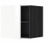 МЕТОД Верх шкаф на холодильн/морозильн - под дерево черный, Рингульт глянцевый белый, 60x60 см