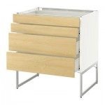 МЕТОД / ФОРВАРА Нплн шк 4 фронт/2 низк/2средн ящ - 80x60x60 см, Тингсрид под березу, белый МЕТОД / ФОРВАРА Нплн шк 4 фронт/2 низк/2средн ящ - 80x60x60 см, Тингсрид под березу, белый