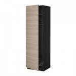 МЕТОД Выс шкаф с полками/проволоч корзин - 60x60x200 см, Брокхульт под грецкий орех светло-серый, под дерево черный МЕТОД Выс шкаф с полками/проволоч корзин - 60x60x200 см, Брокхульт под грецкий орех светло-серый, под дерево черный