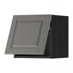 МЕТОД Горизонтальный навесной шкаф - под дерево черный, Будбин серый, 40x40 см