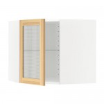 МЕТОД Углов навесн шк с полками/сткл дв - белый, Торхэмн естественный ясень, 68x60 см МЕТОД Углов навесн шк с полками/сткл дв - белый, Торхэмн естественный ясень, 68x60 см