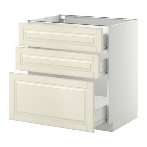 МЕТОД / ФОРВАРА Нплн шк 3 фрнт/3 средн ящика - белый, Будбин белый с оттенком, 80x60 см МЕТОД / ФОРВАРА Нплн шк 3 фрнт/3 средн ящика - белый, Будбин белый с оттенком, 80x60 см