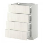 МЕТОД / ФОРВАРА Напольн шкаф 4 фронт панели/4 ящика - 60x37 см, Росдаль белый ясень, белый МЕТОД / ФОРВАРА Напольн шкаф 4 фронт панели/4 ящика - 60x37 см, Росдаль белый ясень, белый