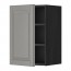 METOD шкаф навесной с полкой черный/Будбин серый 40x60 см