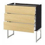 МЕТОД / МАКСИМЕРА Нплн шк 3 фрнт/3 средн ящика - 80x37x60 см, Тингсрид под березу, под дерево черный МЕТОД / МАКСИМЕРА Нплн шк 3 фрнт/3 средн ящика - 80x37x60 см, Тингсрид под березу, под дерево черный