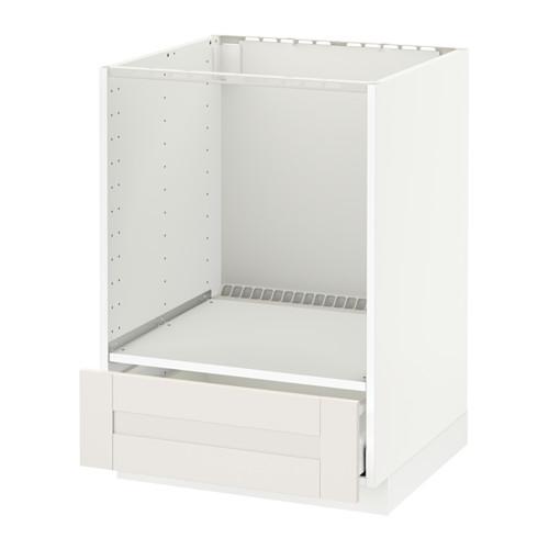 МЕТОД / МАКСИМЕРА Напольный шкаф д/духовки, с ящиком - белый, Сэведаль белый МЕТОД / МАКСИМЕРА Напольный шкаф д/духовки, с ящиком - белый, Сэведаль белый