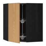 МЕТОД Угл нвсн шкф с вращающ секц - под дерево черный, Экестад дуб, 68x80 см МЕТОД Угл нвсн шкф с вращающ секц - под дерево черный, Экестад дуб, 68x80 см