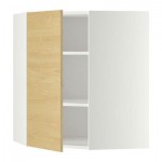 МЕТОД Угловой навесной шкаф с полками - 68x80 см, Тингсрид под березу, белый МЕТОД Угловой навесной шкаф с полками - 68x80 см, Тингсрид под березу, белый