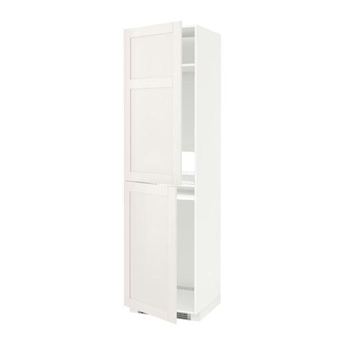 МЕТОД Высок шкаф д холодильн/мороз - белый, Сэведаль белый, 60x60x220 см