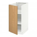 МЕТОД Напольный шкаф с полками - белый, Экестад дуб, 40x60 см МЕТОД Напольный шкаф с полками - белый, Экестад дуб, 40x60 см