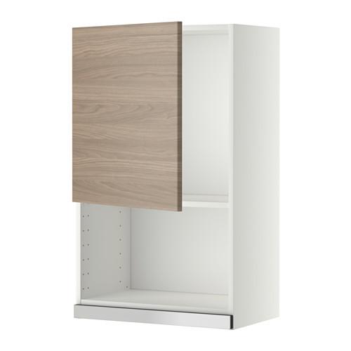 МЕТОД Навесной шкаф для СВЧ-печи - белый, Брокхульт под грецкий орех светло-серый, 60x100 см МЕТОД Навесной шкаф для СВЧ-печи - белый, Брокхульт под грецкий орех светло-серый, 60x100 см