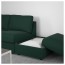 ВИМЛЕ 3-местный угловой диван - с открытым торцом/Гуннаред темно-зеленый