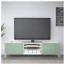 БЕСТО Тумба д/ТВ с ящиками - белый/Сельсвикен глянцевый/серо-зеленый светлый, направляющие ящика,нажимные