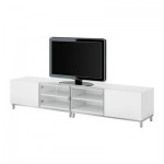 БЕСТО Тумба п-ТВ со стеклянными дверцами - белый БЕСТО Тумба п-ТВ со стеклянными дверцами - белый