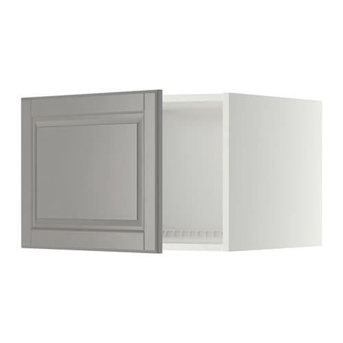 МЕТОД Верх шкаф на холодильн/морозильн - белый, Будбин серый, 60x40 см