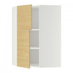 МЕТОД Угловой навесной шкаф+полки/2дверцы - Тингсрид под березу, белый МЕТОД Угловой навесной шкаф+полки/2дверцы - Тингсрид под березу, белый