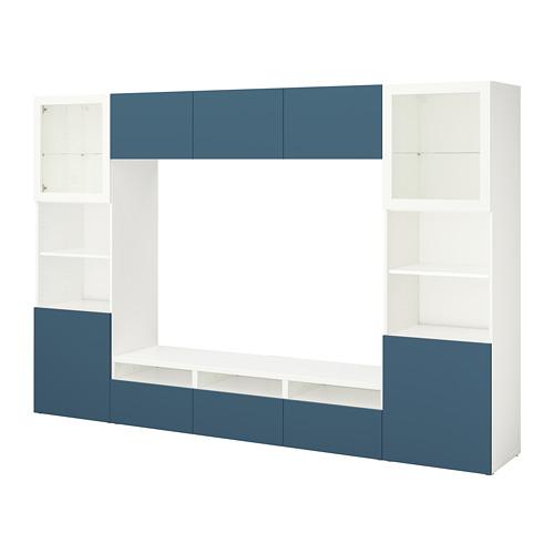 BESTÅ шкаф для ТВ, комбин/стеклян дверцы серый BESTÅ шкаф для ТВ, комбин/стеклян дверцы серый