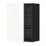 METOD шкаф навесной с полкой черный/Рингульт белый 60x80 см