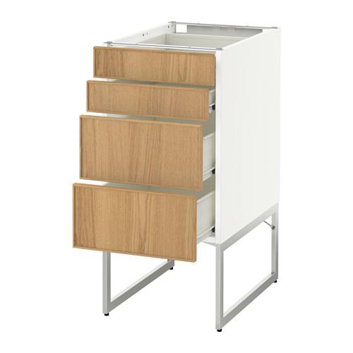 МЕТОД / ФОРВАРА Нплн шк 4 фронт/2 низк/2средн ящ - 40x60x60 см, Экестад дуб, белый МЕТОД / ФОРВАРА Нплн шк 4 фронт/2 низк/2средн ящ - 40x60x60 см, Экестад дуб, белый