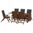 ЭПЛАРО Стол+6кресел,д/сада - Эпларо коричневая морилка/Холло черный