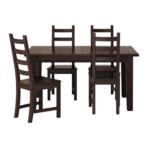 Kaustby Stornas Table And 4 Chair Brown Black 798 980 66